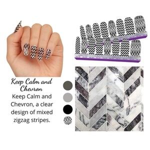 Color Street Keep Calm and Chevron Nail Polish Strips. New in package.